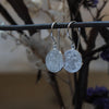 Tiny whole of the moon hooks - silver